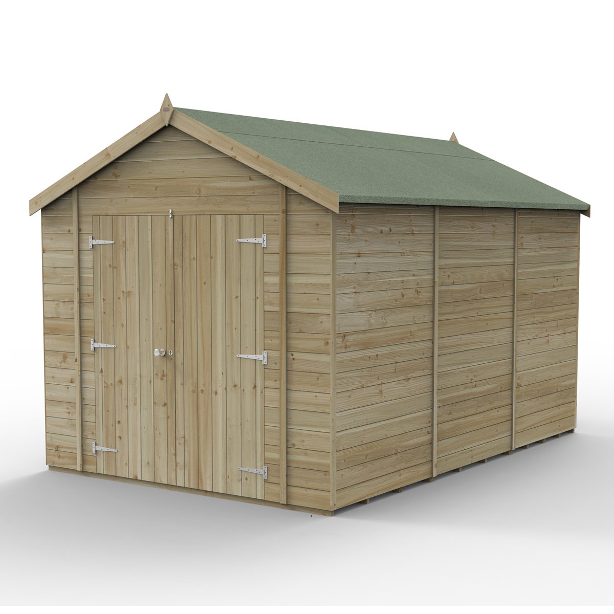 5013053196120 1 Timberdale 12x8 Apex Shed No Window Double Door with Installation.jpg